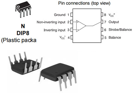 LM311N Voltage Comparator: Pinout, Package and Datasheet PDF