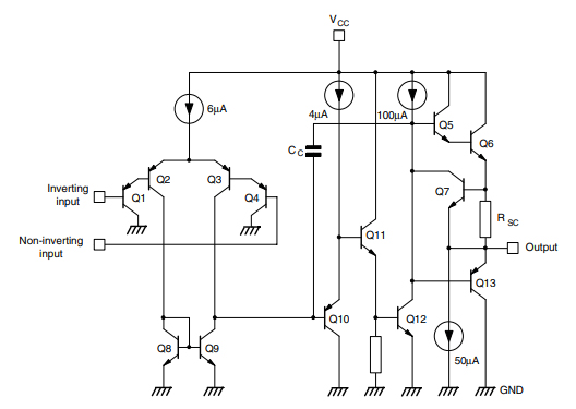 Lm358n Operational Amplifier Pinout Datasheet And Schematic Diagram