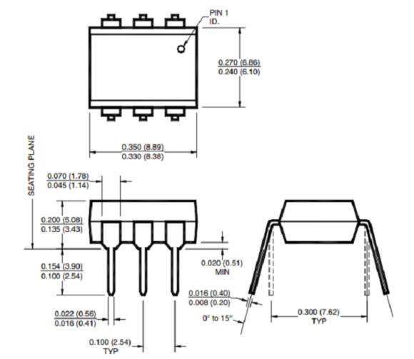 MOC3041 TRIAC Driven Optocoupler Datasheet, Application Circuit, Pinout