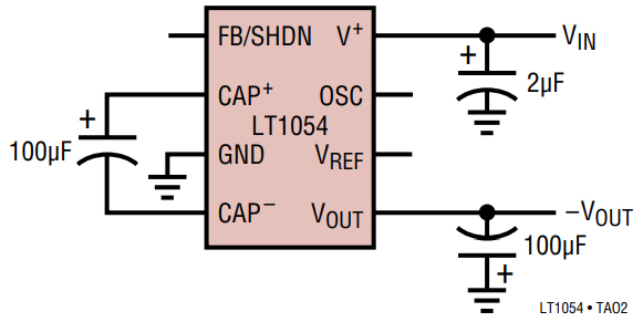 LT1054 Voltage Converter and Regulator: Pinout, Applications and Datasheet