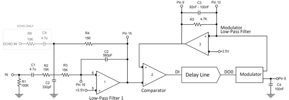 PT2399 Delay Echo Processor IC: Datasheet, Schematic and Circuit