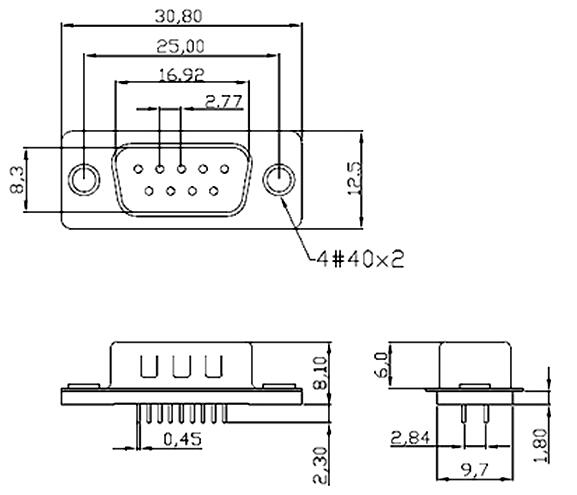 RS232 Connector: Pinout, Circuit and Datasheet