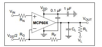 MCP602 Op-amp: Pinout, Datasheet and Test Circuit