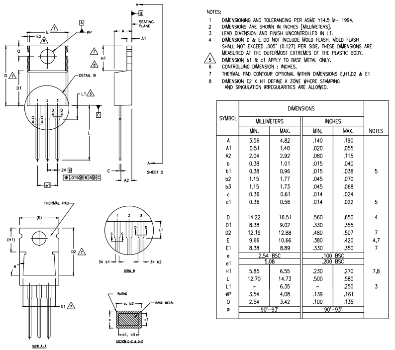 Irfb Mosfet Circuit Pinout And Datasheet