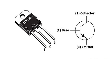 TIP2955 Transistor: TIP2955, TIP2955 Datasheet, Pinout