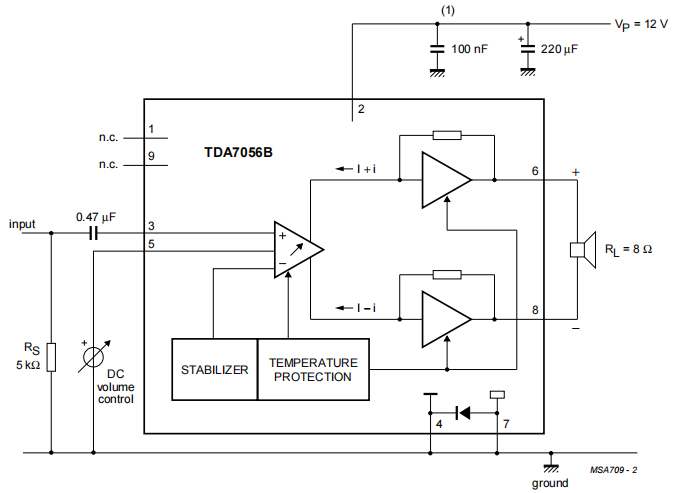 TDA7056B Audio Amplifiers: Schematic, Pinout, and Datasheet [Video&FAQ]